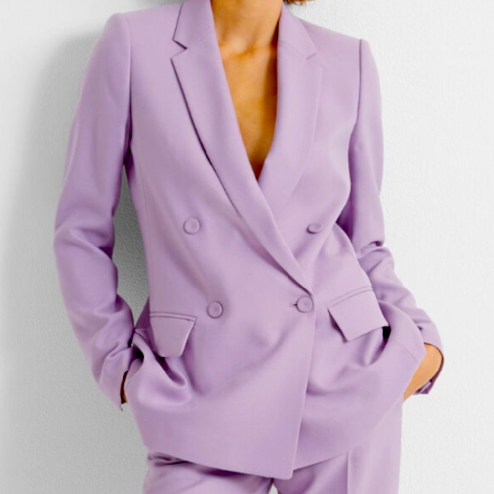 Club Monaco lavender double breasted blazer 10